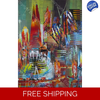 Colourful City London Skyline 852